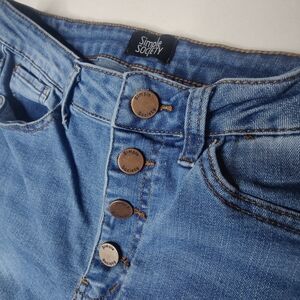 Simple Society Women's High-Rise Button-Fly Jeans — Classic Blue